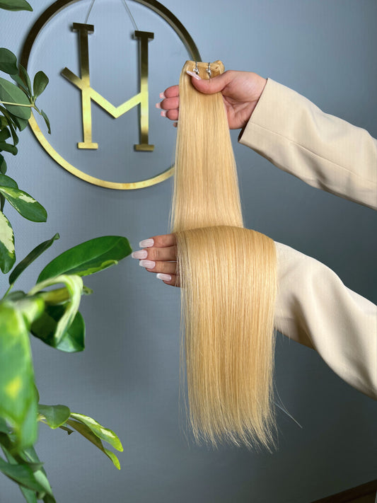 TRESSEN #HONEY HONIGBLOND RU GLATT CLASSIC WEFT ♡