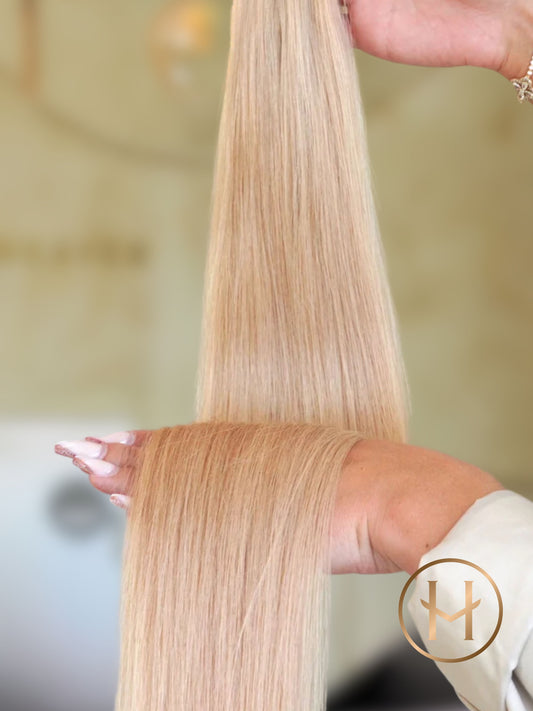 #CHAMPAGNE MINI TAPE EXTENSIONS INVISIBLE RU GLATT