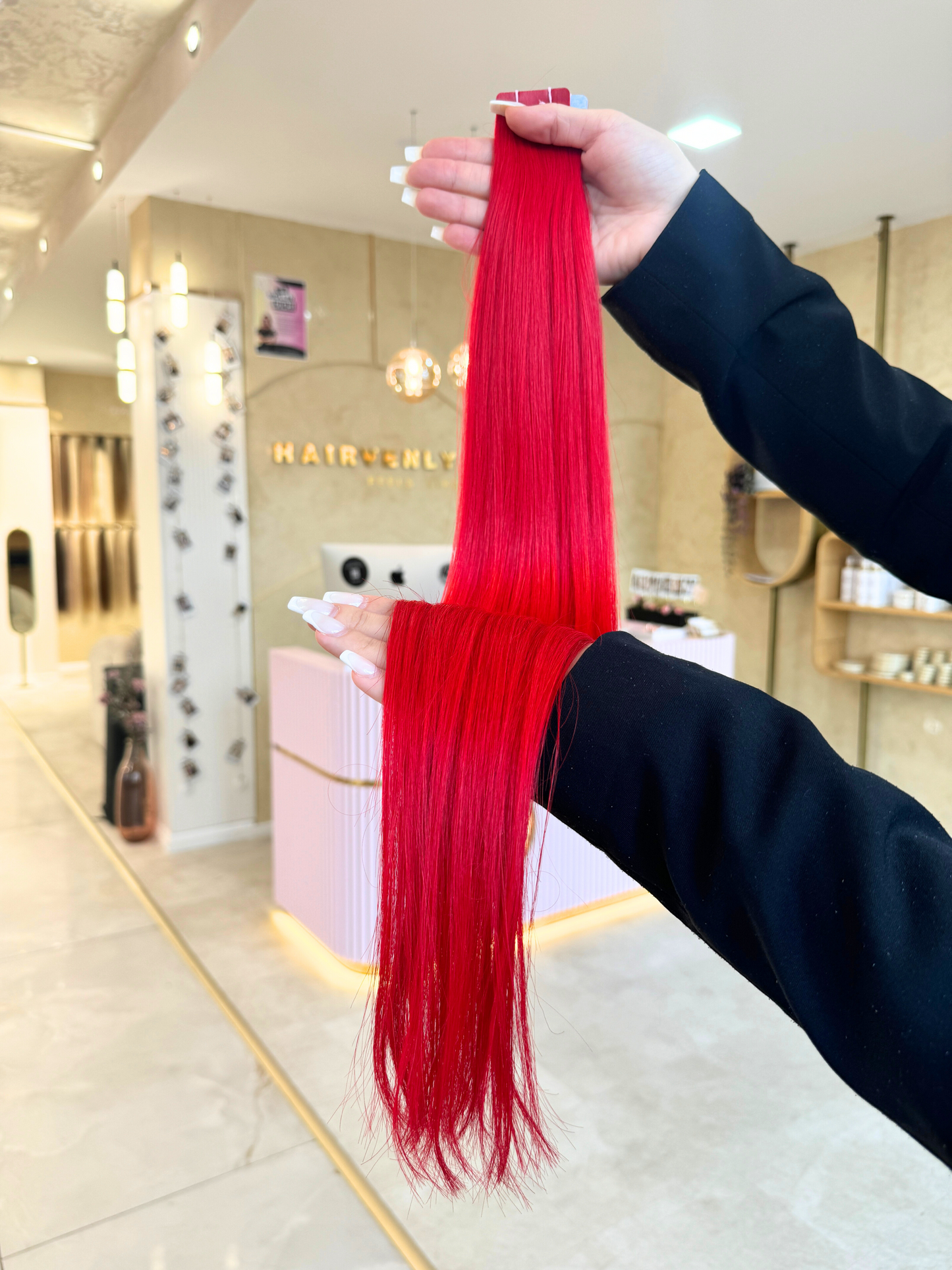 #ROT STANDARD RUSSISCHE TAPE EXTENSIONS GLATT ♡
