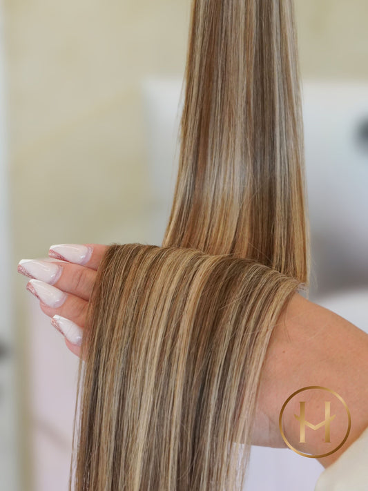 #CARAMEL FUDGE MINI TAPE EXTENSIONS INVISIBLE RU GLATT