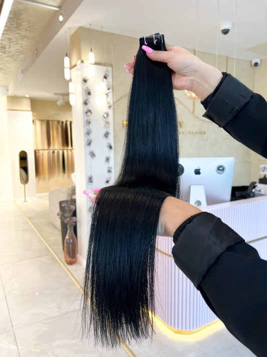#EBONY STANDARD RUSSISCHE TAPE EXTENSIONS GLATT ♡