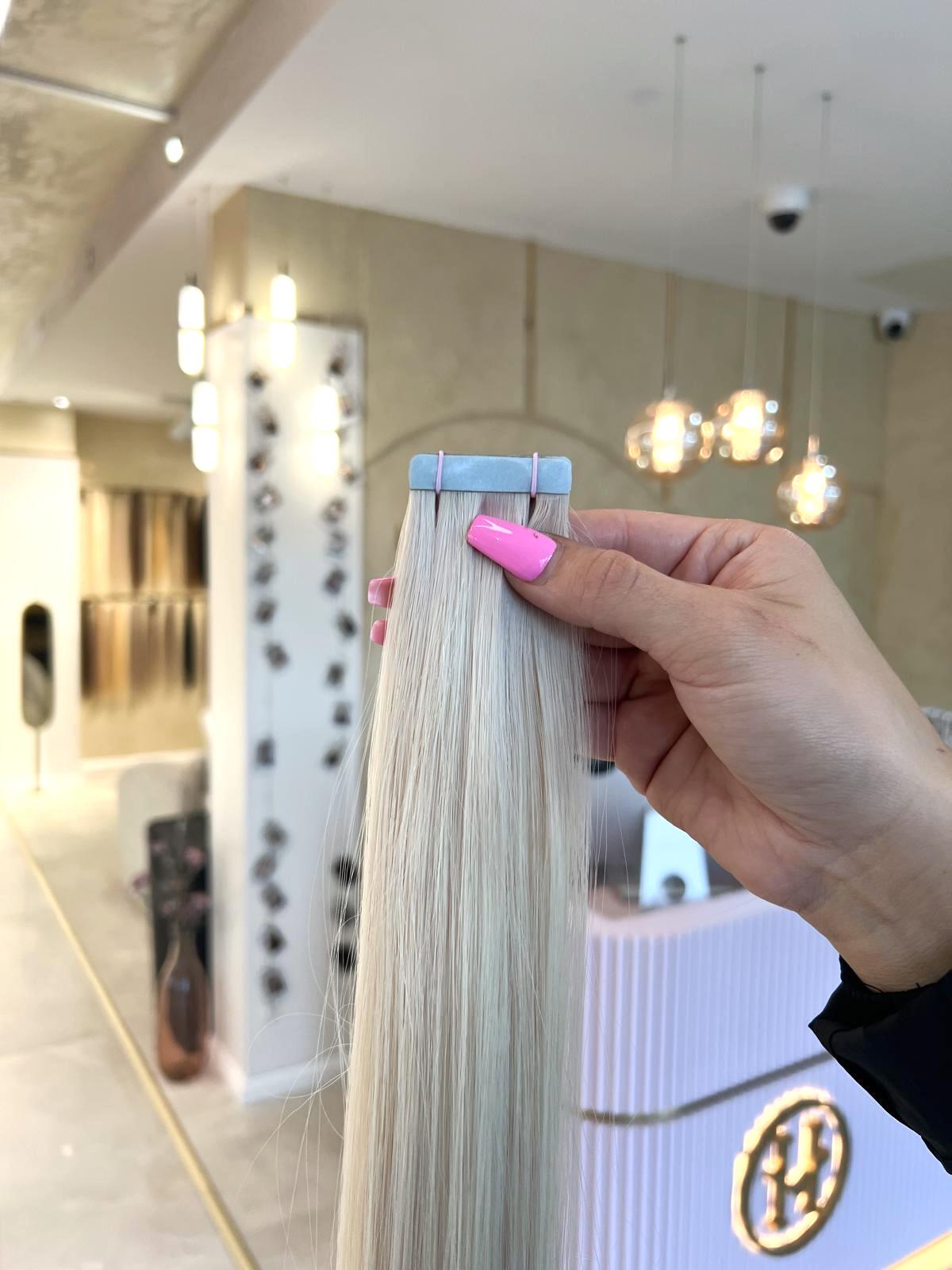 #PEARL WHITE STANDARD RUSSISCHE TAPE EXTENSIONS ♡