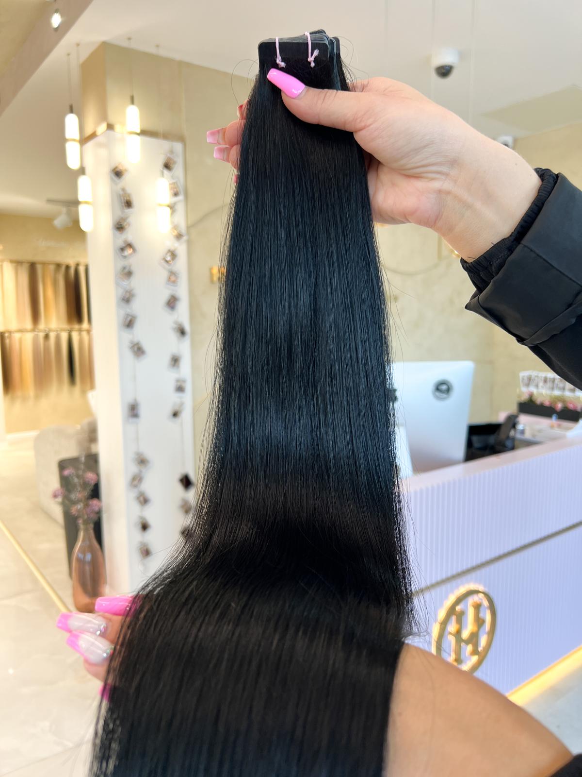#EBONY STANDARD RUSSISCHE TAPE EXTENSIONS GLATT ♡