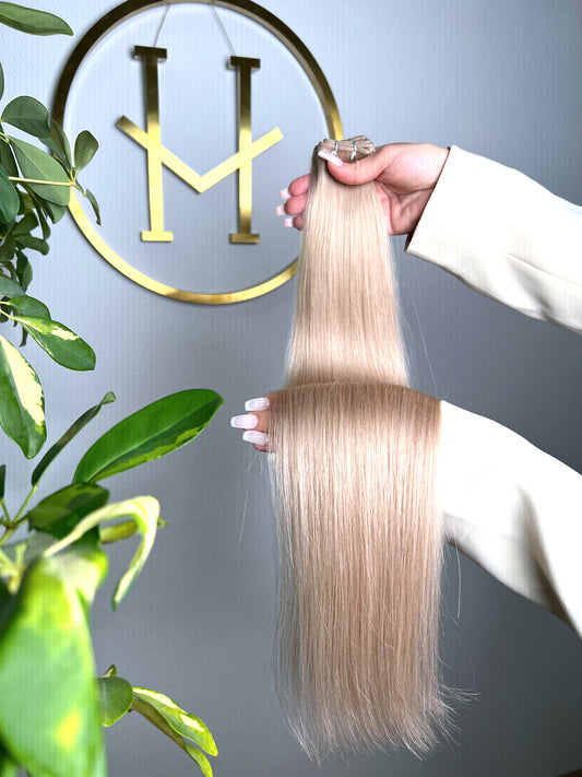 TRESSEN #COLDNESS HELLBLOND PEARL RU GLATT CLASSIC WEFT ♡