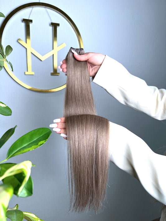 TRESSEN #CAPPUCCINO DUNKELBLOND ASCH RU GLATT CLASSIC WEFT ♡