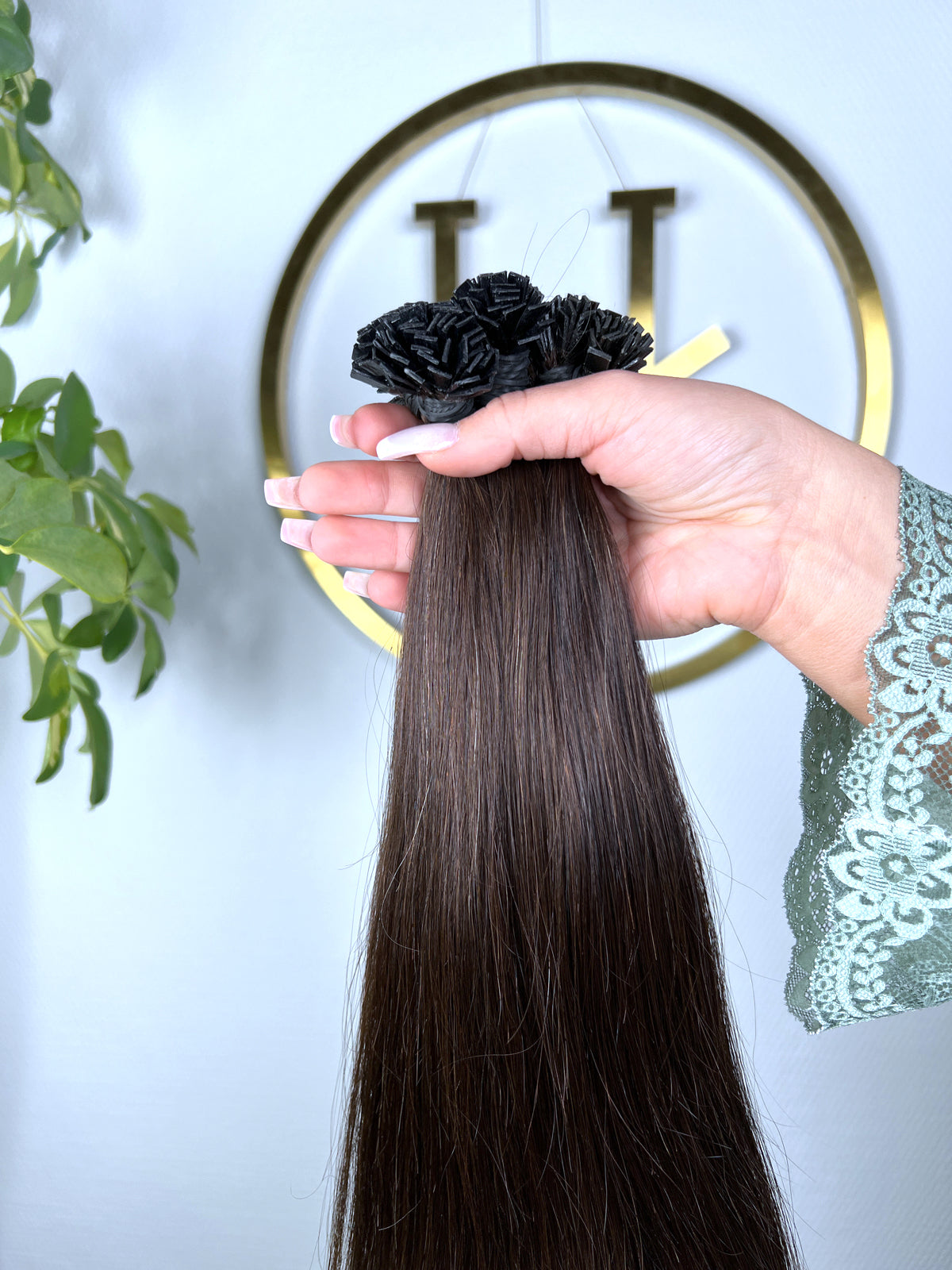 #2E DUNKELBRAUNE US WELLIGE  BONDINGS 85CM ♡