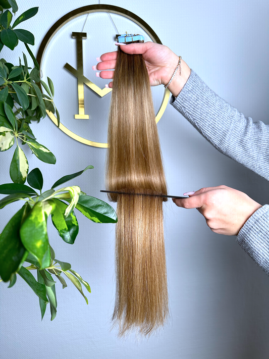 #MOCHA MELT BRAUNE BALAYAGE US WELLIGE TAPE EXTENSIONS 65CM ♡