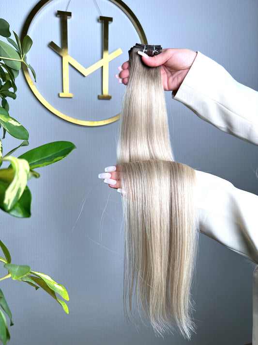 TRESSEN #COOL TONED BALAYAGE MITTELASCHBRAUN RU GLATT CLASSIC WEFT ♡