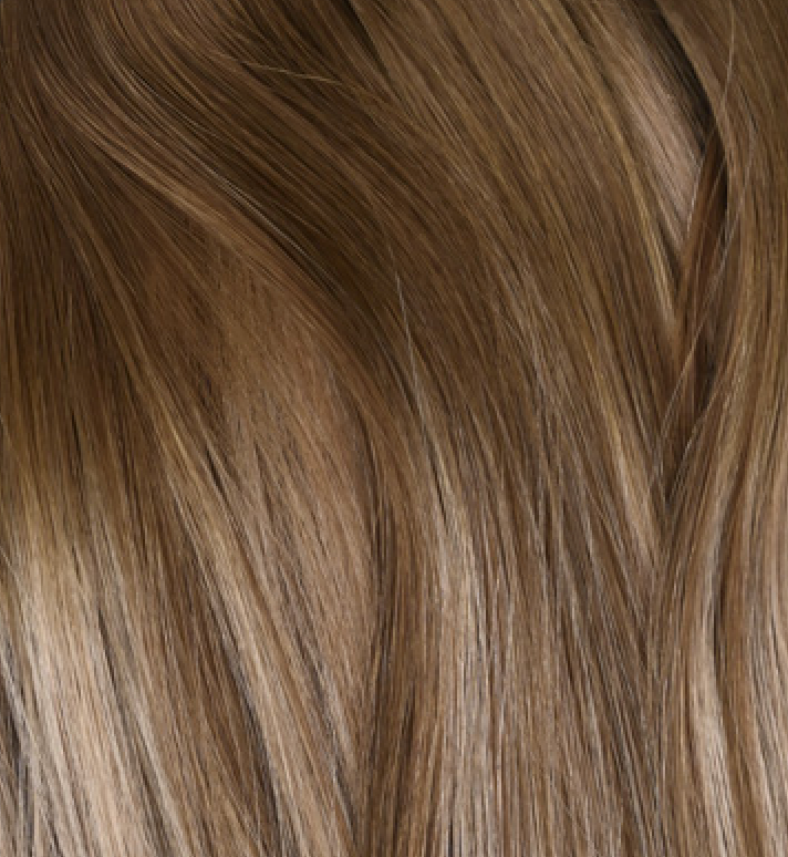 #CARAMEL FUDGE - INVISIBLE CLIP EXTENSIONS -  BALAYAGE MITTELBRAUN MIT HELLBLOND ASCH ALS HIGHLIGHTS ♡