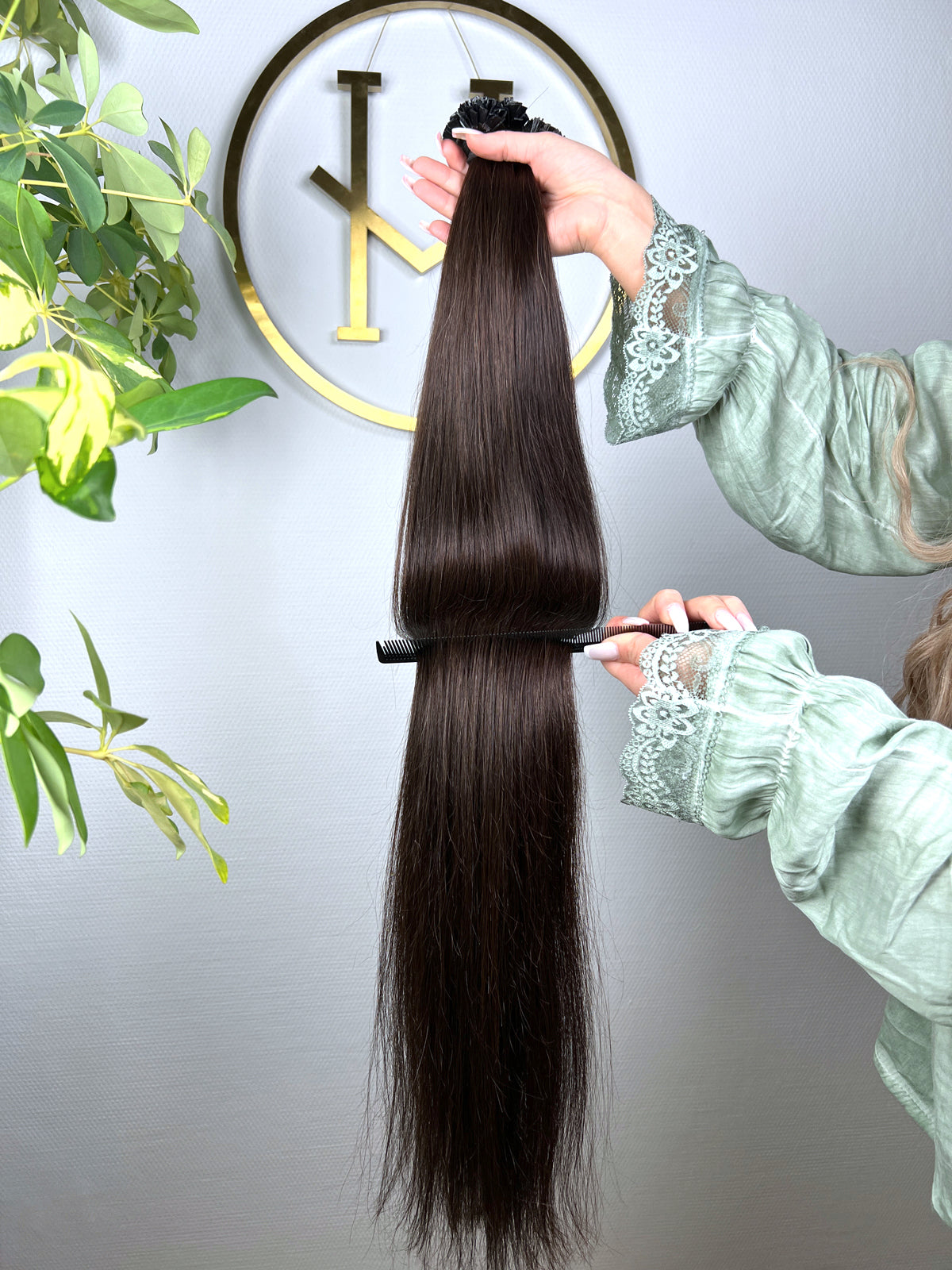 #2E DUNKELBRAUNE US WELLIGE  BONDINGS 85CM ♡