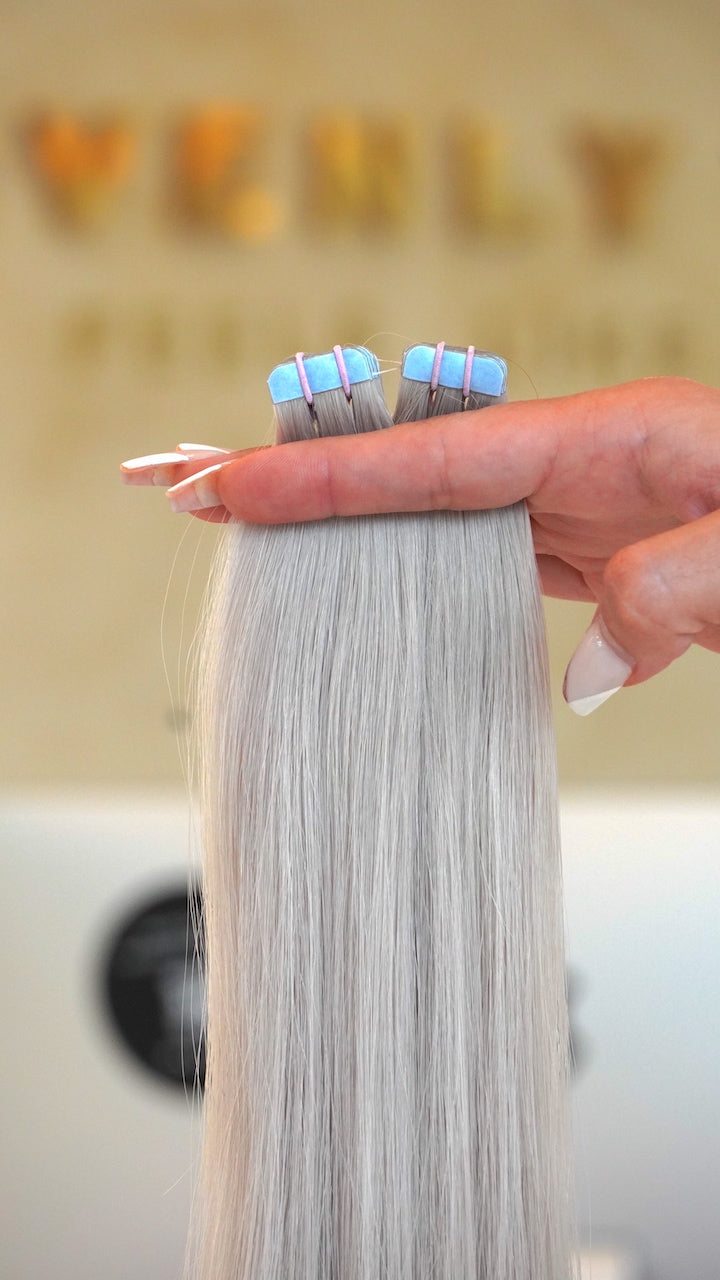 #SNOWY  MINI TAPE EXTENSIONS RU GLATT ♡