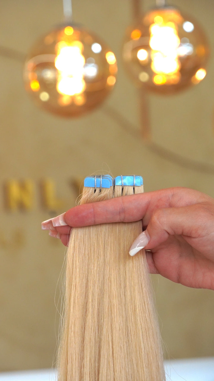 #BEACH BLOND MINI TAPE EXTENSIONS RU GLATT ♡