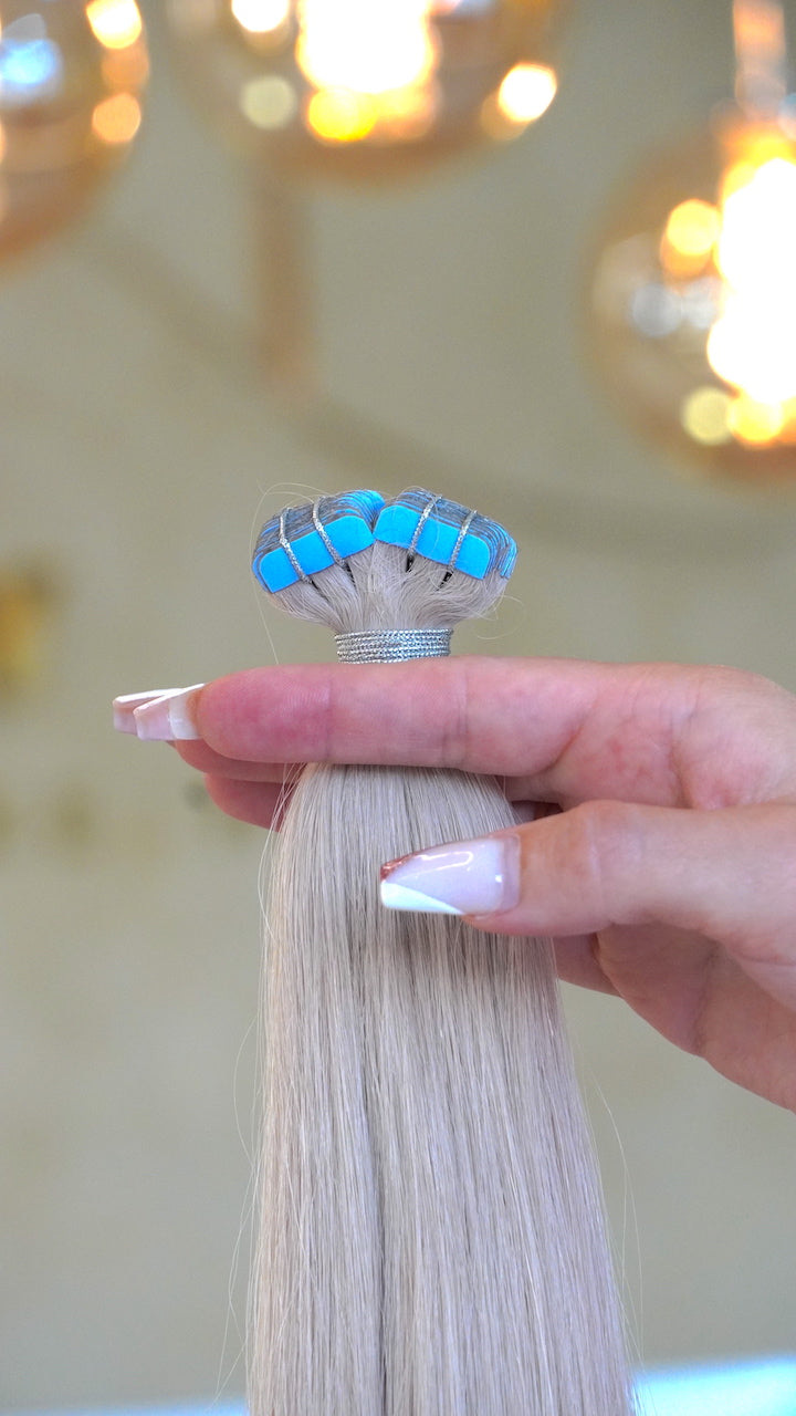 #TAUPE MINI TAPE EXTENSIONS RU GLATT ♡