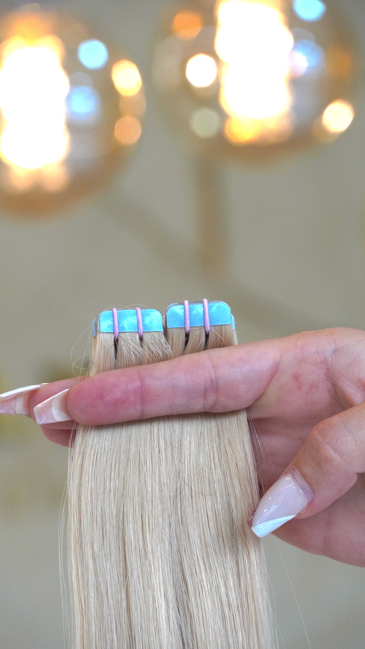 #CHAMPAGNE MINI TAPE EXTENSIONS RU GLATT ♡