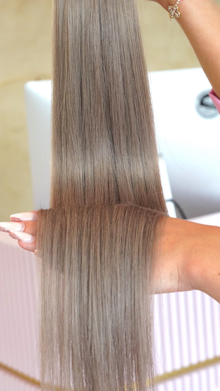 #CAPPUCCINO MINI TAPE EXTENSIONS RU GLATT DUNKELBLOND♡