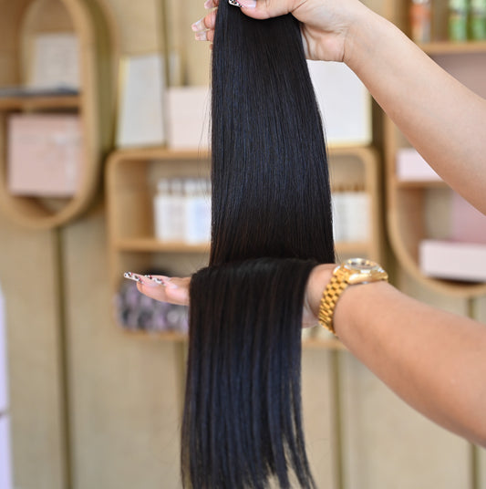 #RAW GENIUS WEFT RUSSISCHES GLATTES HAAR  60CM ♡