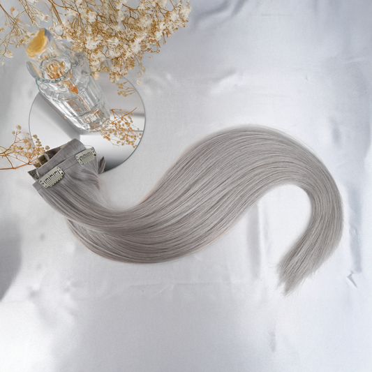 #SNOWY - INVISIBLE CLIP EXTENSIONS - LIGHTBLOND ASCH ♡
