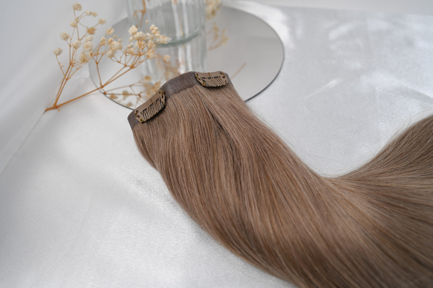 #AUTUMN - INVISIBLE CLIP EXTENSIONS - MITTELBRAUN ♡