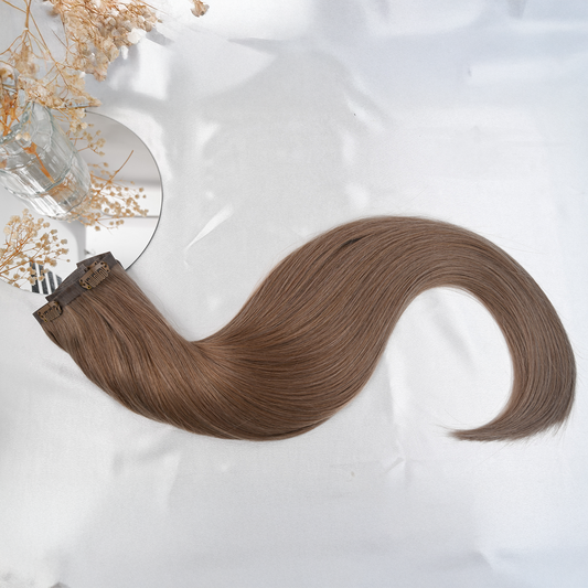 #AUTUMN - INVISIBLE CLIP EXTENSIONS - MITTELBRAUN ♡