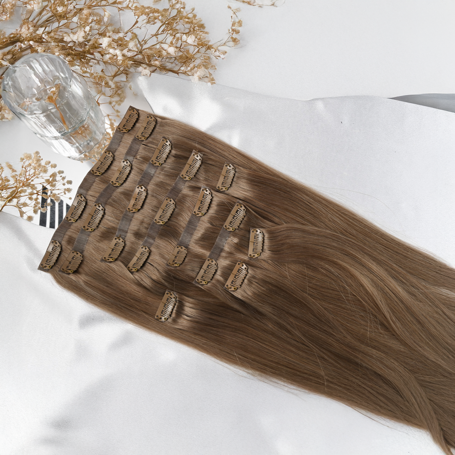 #FAWN - INVISIBLE CLIP EXTENSIONS - HELLBRAUN ♡