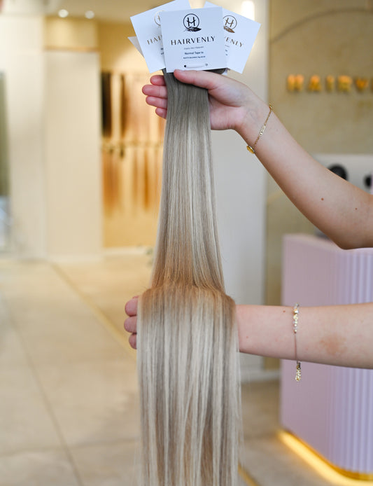 #LATTE BALAYAGE STANDARD RUSSISCHE TAPE EXTENSIONS GLATT ♡