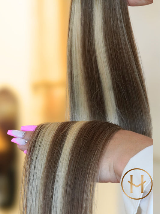 #SUN-KISSED STANDARD RUSSISCHE TAPE EXTENSIONS GLATT ♡
