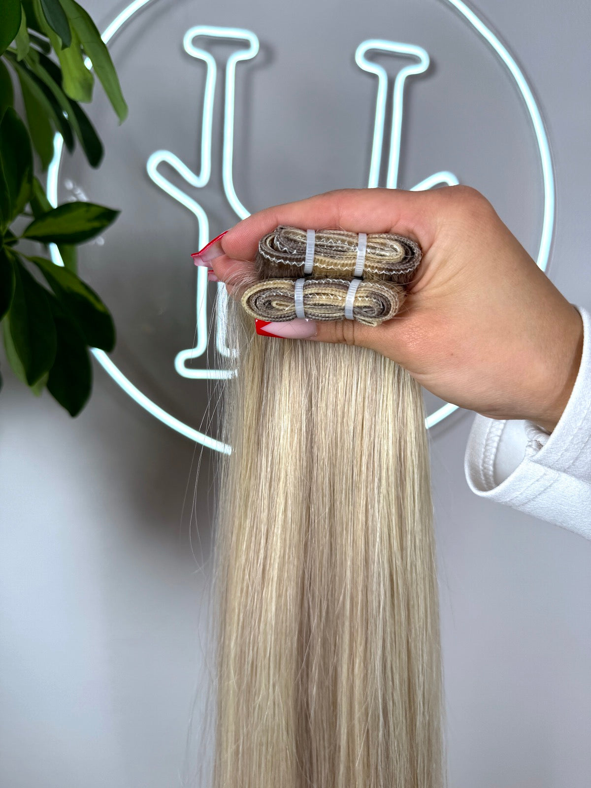 #VIKING BLOND GESTRÄHNTE US WELLIGE TRESSEN ECHTHAAR CLASSIC TRESSEN 65CM