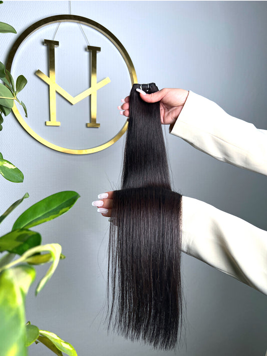 TRESSEN #RAW SCHWARZBRAUN RU GLATT CLASSIC WEFT ♡