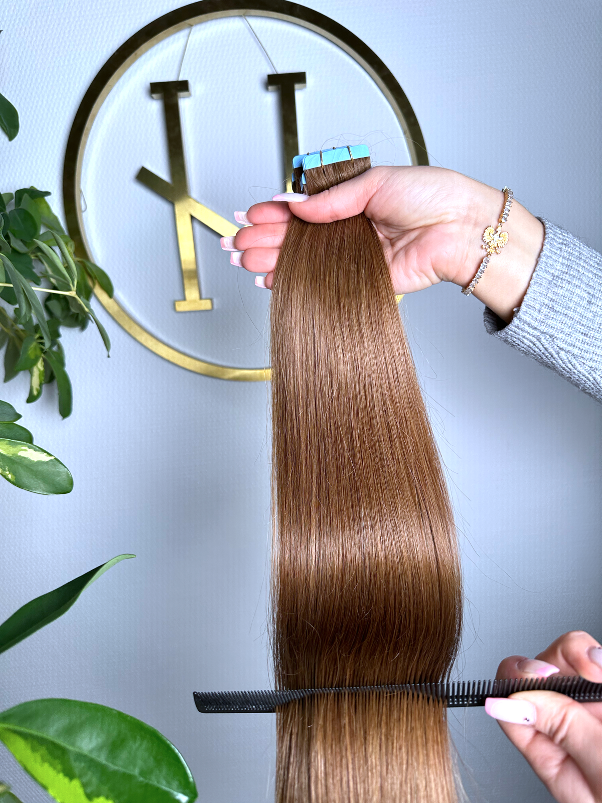 #6A REHBRAUNE US WELLIGE TAPE EXTENSIONS 45CM♡