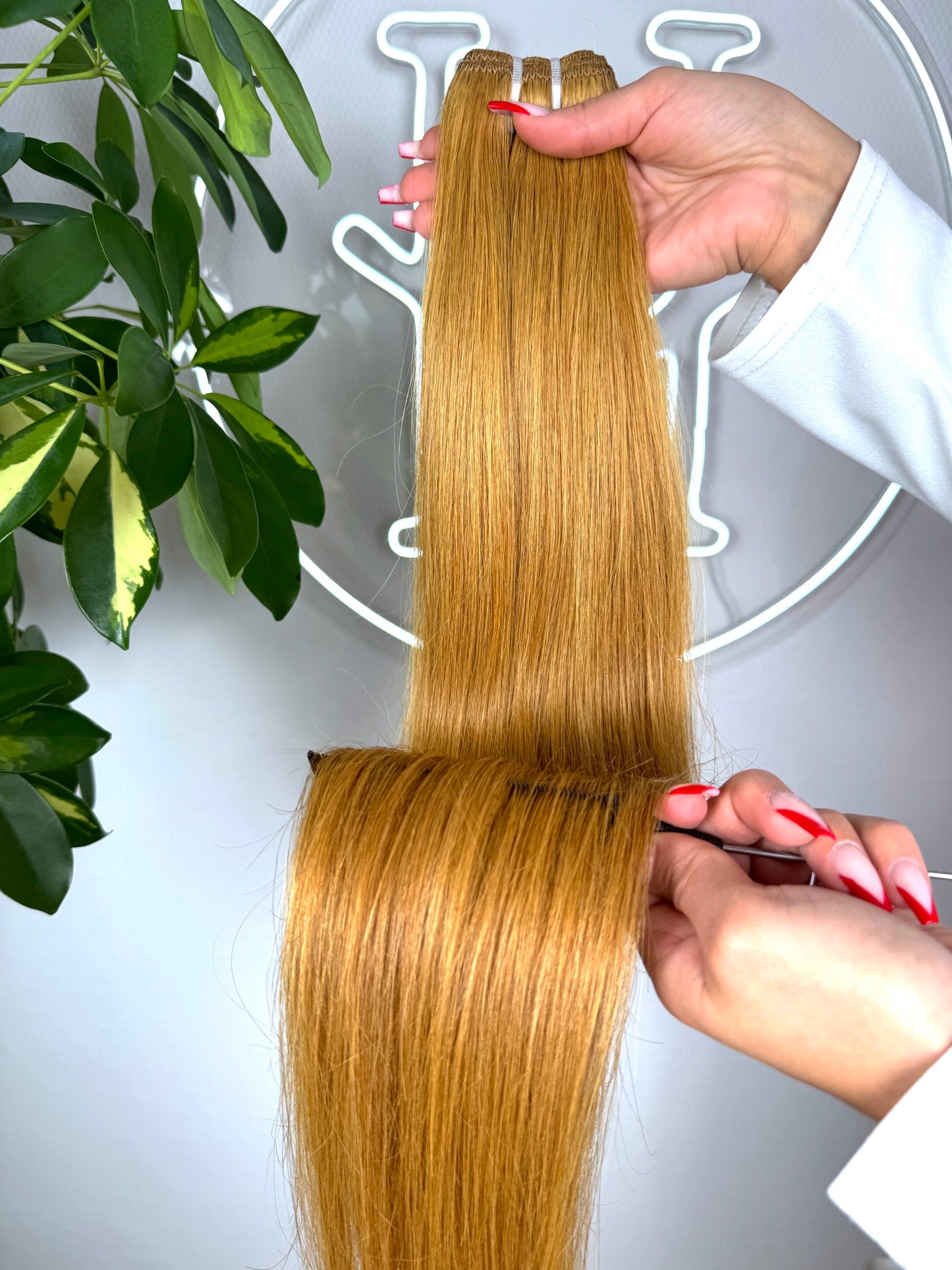 #8 KUPFERBLOND US WELLIGE TRESSEN CLASSIC ECHTHAAR 65CM ♡