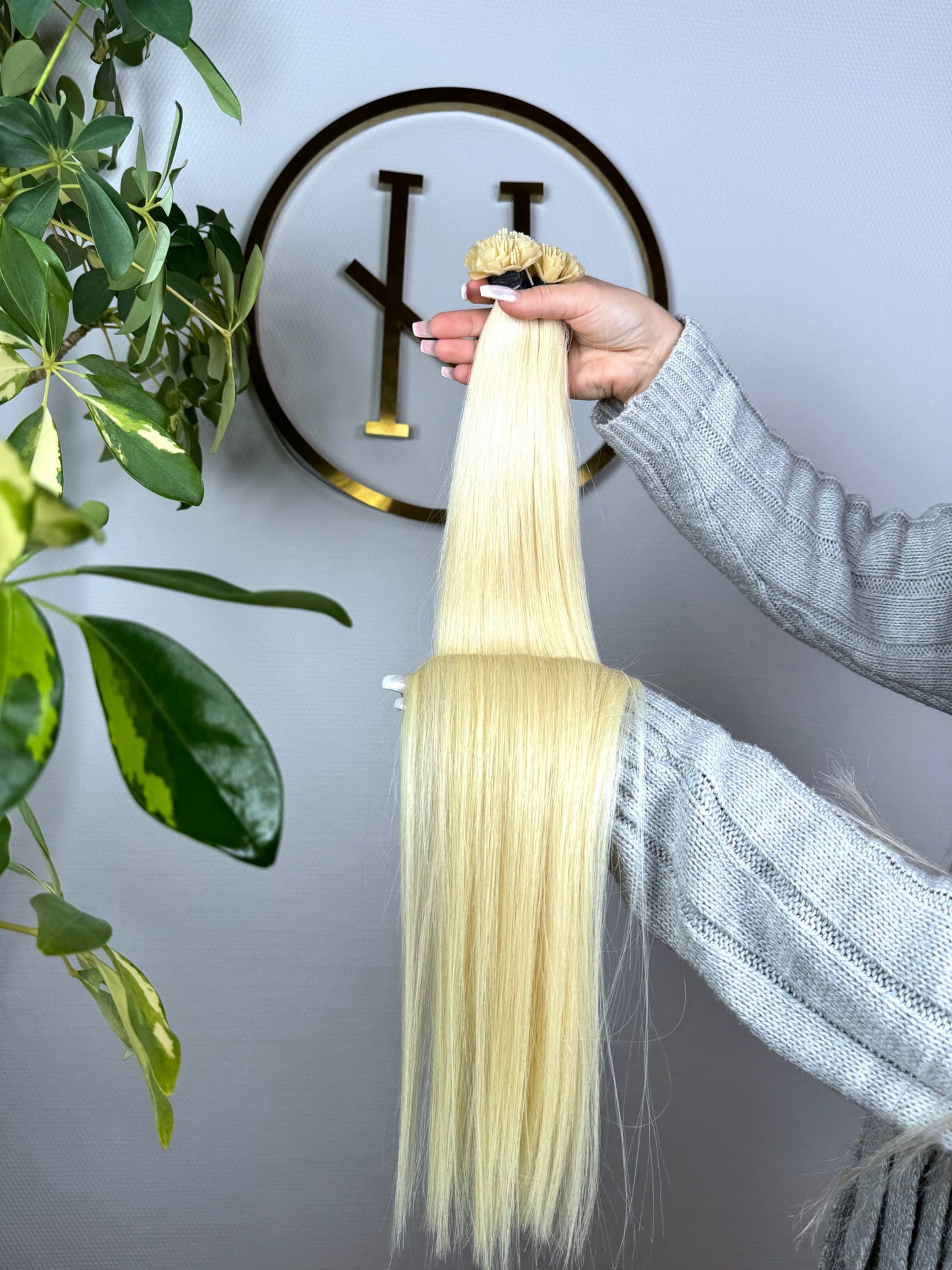 #60 KERATIN BONDINGS PLATINBLOND 65CM ♡