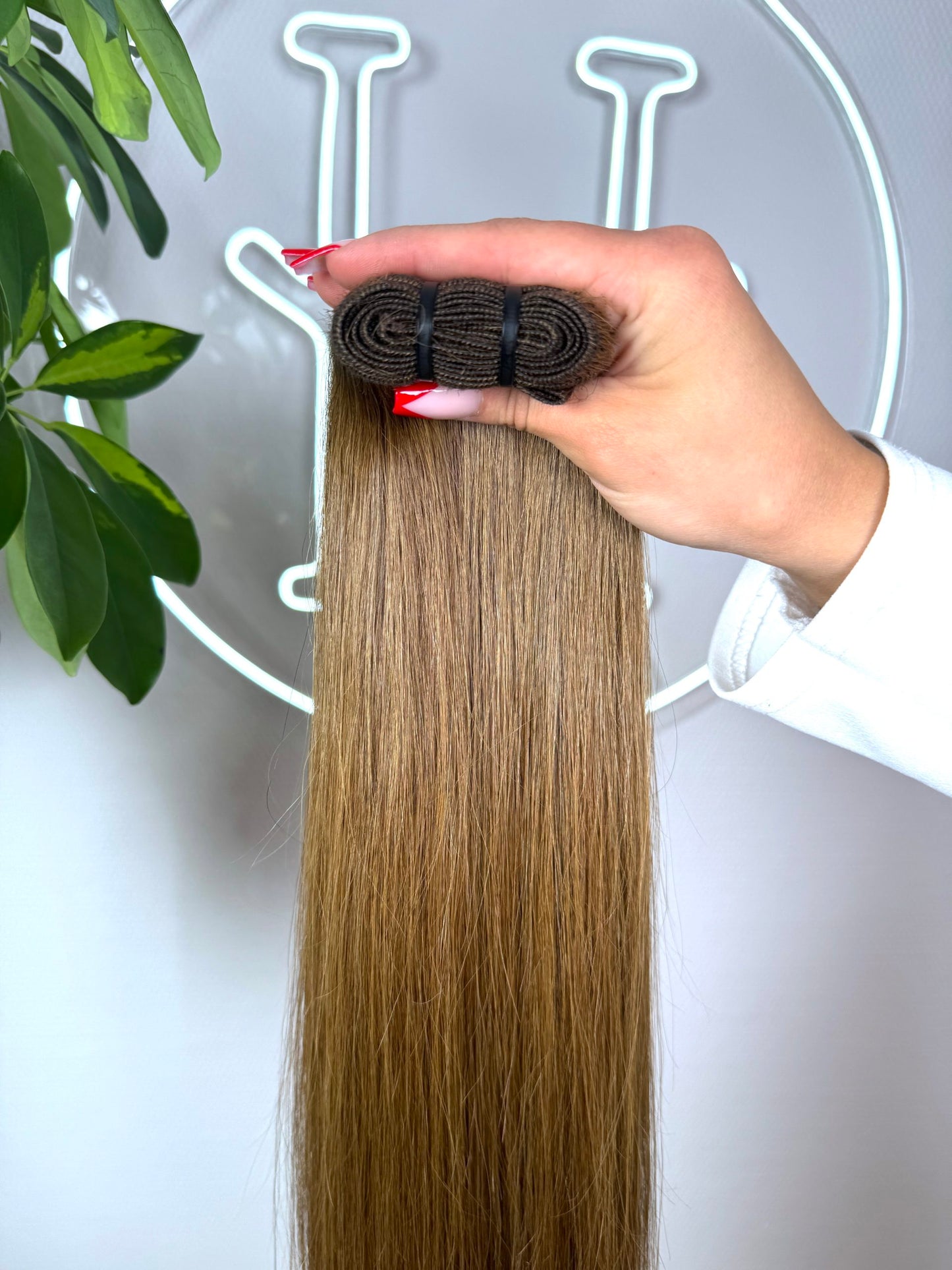 #6A TRESSEN REHBRAUNE US WELLIGE TRESSEN CLASSIC ECHTHAAR  65CM ♡