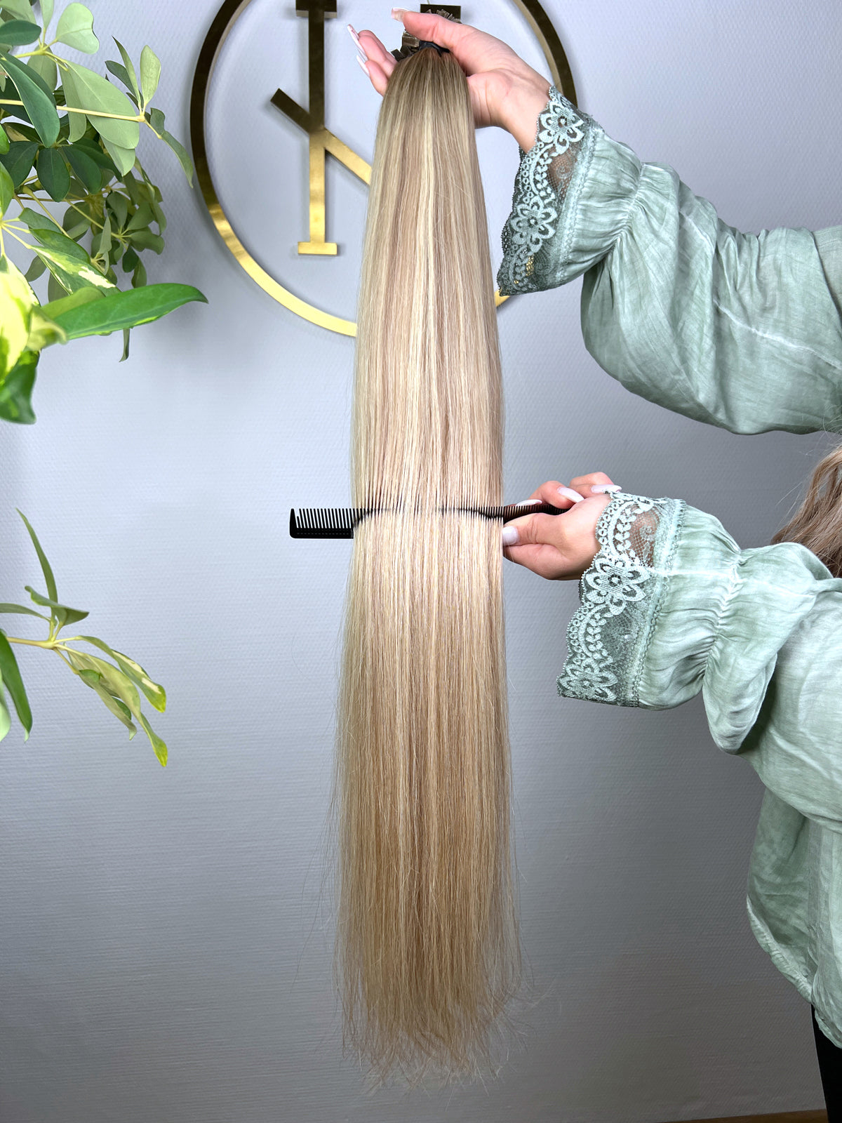 #SOFT BLOND BALAYAGE US WELLIGE BONDINGS 85CM ♡