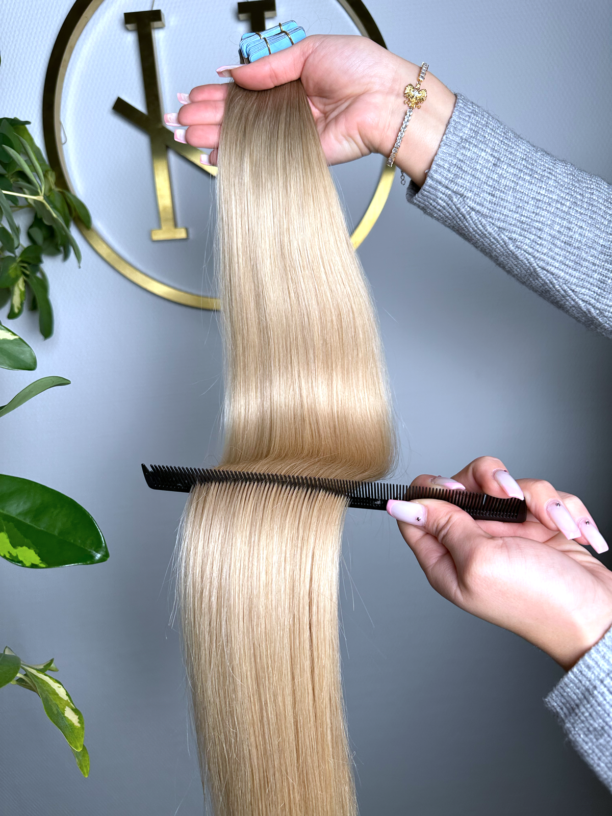 #BERGEN BLOND OMBRÉ SANDBLOND US WELLIGE TAPE EXTENSIONS 55CM ♡