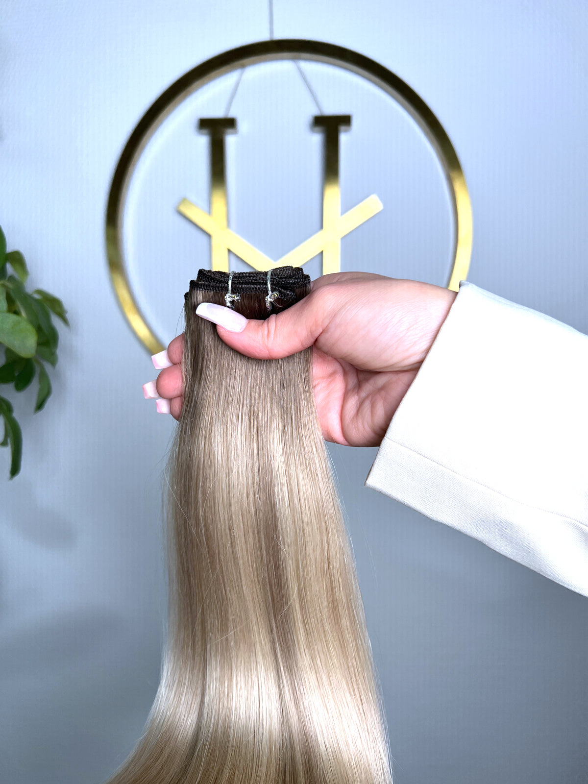 TRESSEN #COOL TONED BALAYAGE MITTELASCHBRAUN RU GLATT CLASSIC WEFT ♡