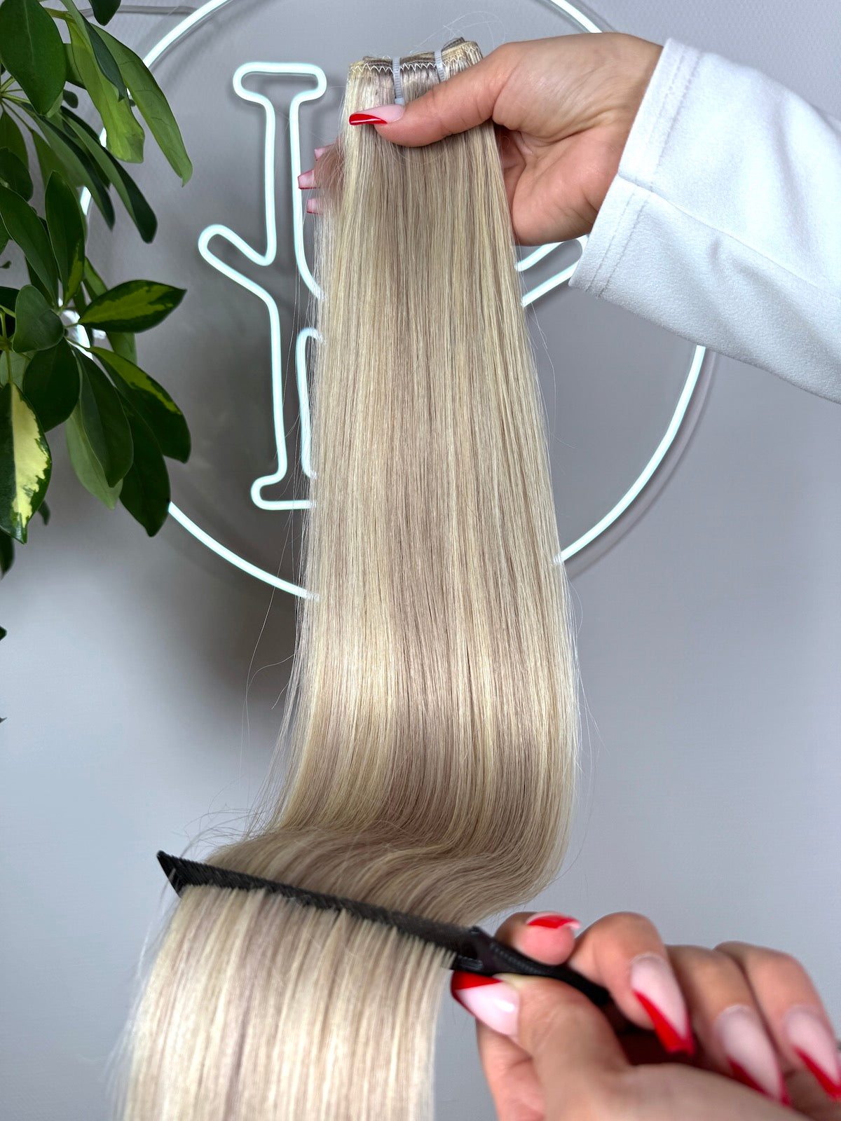 #VIKING BLOND GESTRÄHNTE US WELLIGE TRESSEN ECHTHAAR CLASSIC TRESSEN 65CM