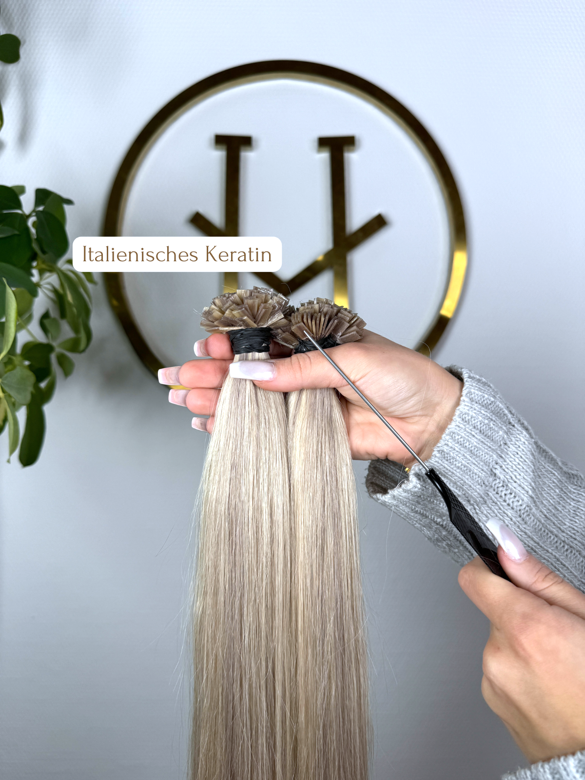 #VIKING BLOND US WELLIGE KERATIN BONDINGS  KÜHLES BLOND GESTRÄHNT 65CM ♡