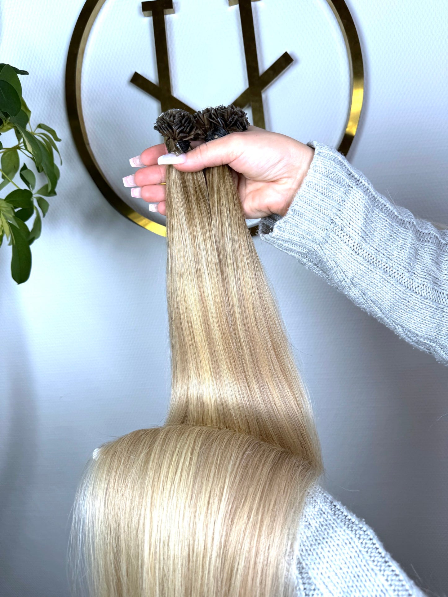 #SOFT BLOND BALAYAGE KERATIN BONDINGS GESTRÄHNT BALAYAGE 65CM ♡