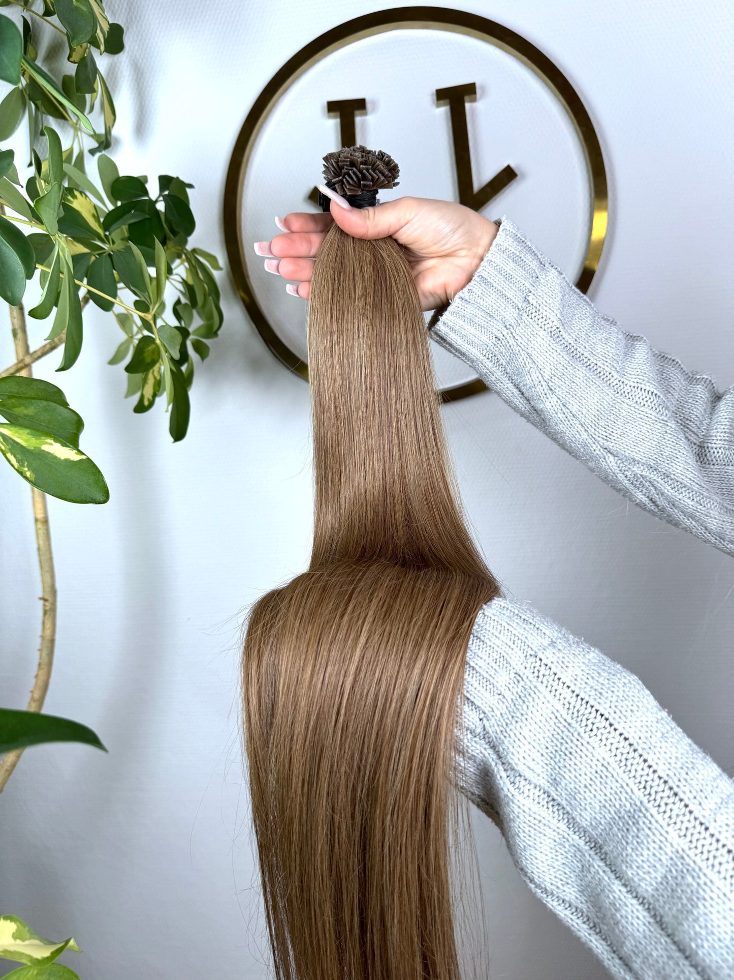 #5A KERATIN BONDINGS KÜHLES HELLBRAUN 65CM ♡