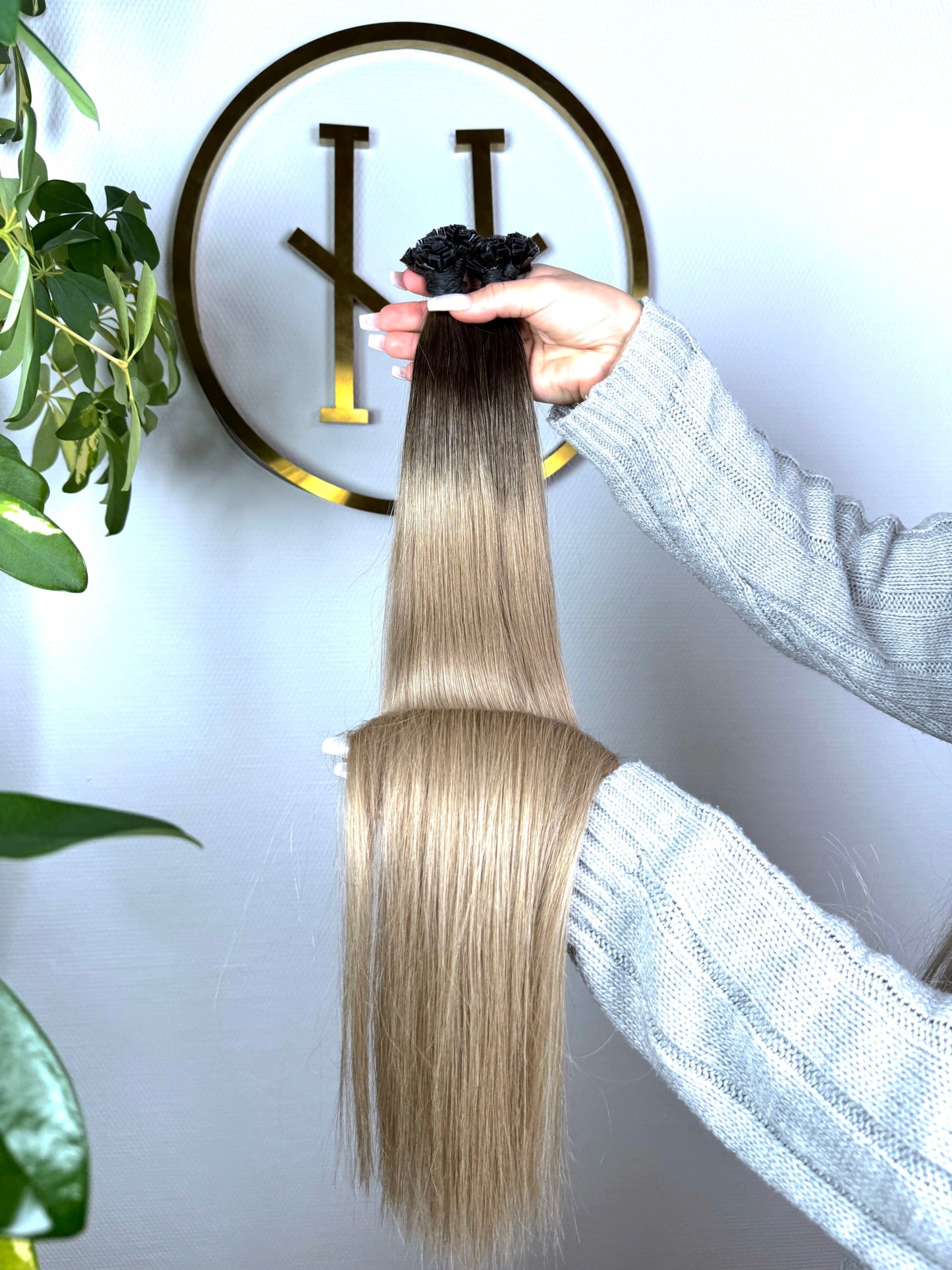 #2T18A KERATIN BONDINGS OMRBÉ KÜHLES BLOND 65CM ♡