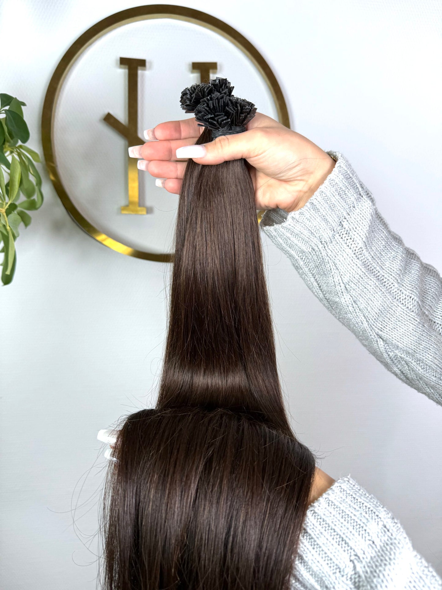 #2E KERATIN BONDINGS 65CM DUNKELBRAUNE ♡