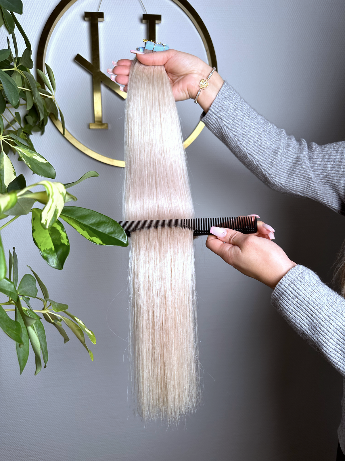 #PEARL WHITE 45CM TAPE EXTENSIONS ♡
