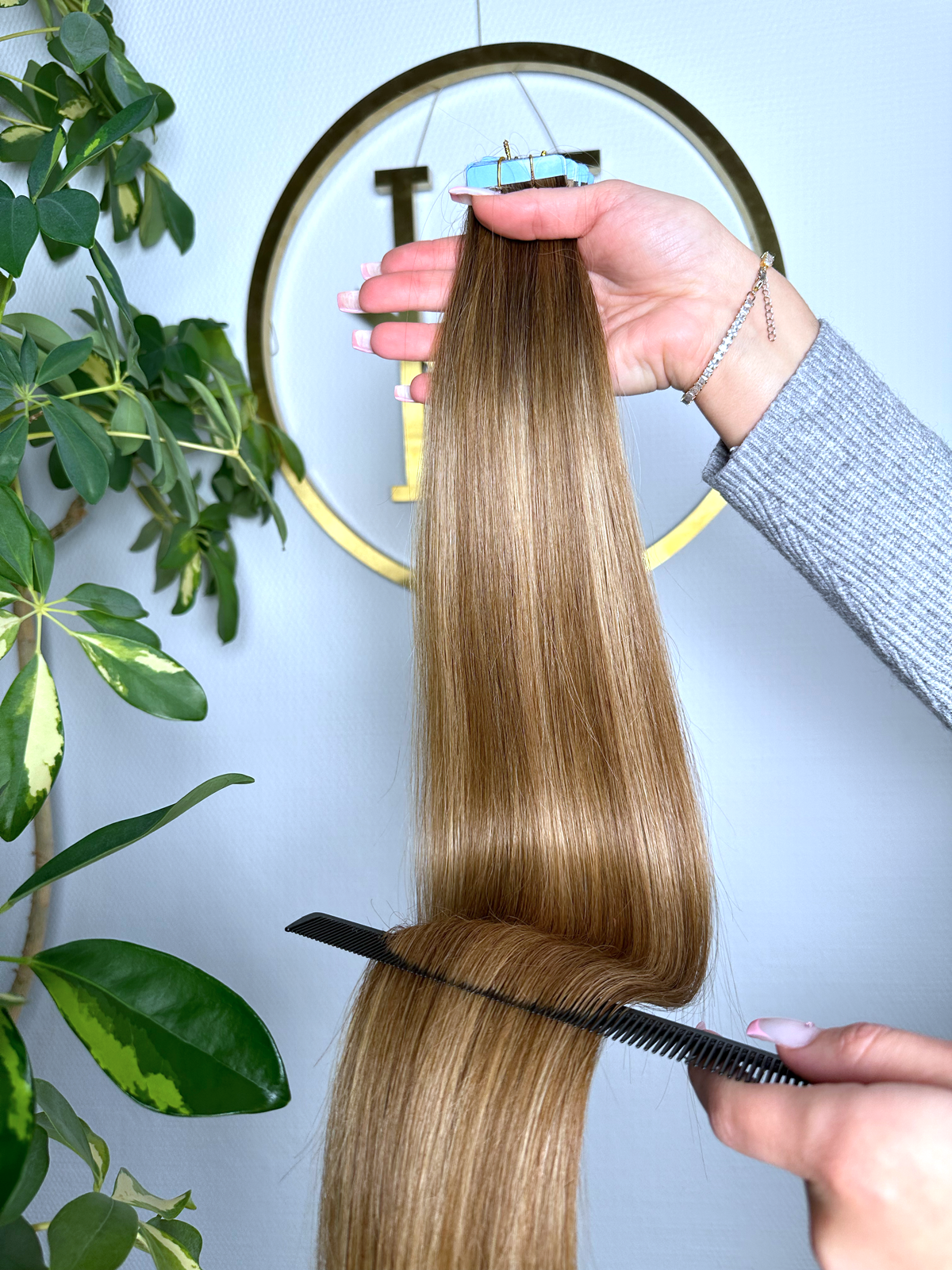 #MOCHA MELT BRAUN BALAYAGE US WELLIGE TAPE EXTENSIONS 55CM ♡