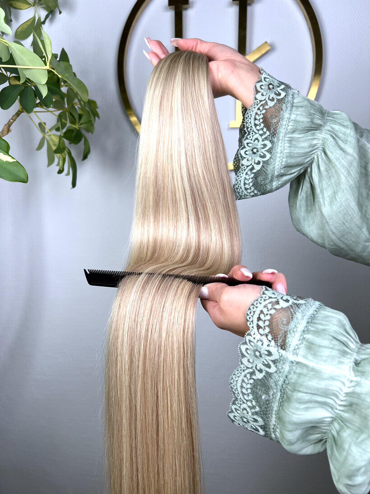 #SOFT BLOND BALAYAGE US WELLIGE BONDINGS 85CM ♡