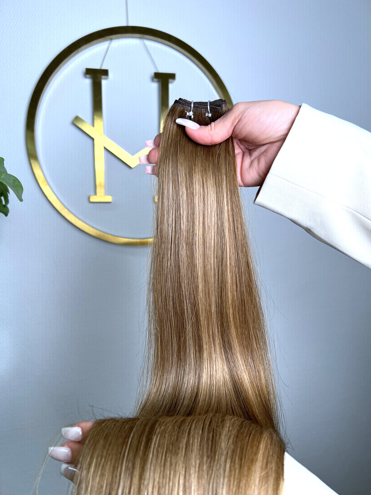 TRESSEN #CARAMEL FUDGE BALAYAGE MITTELBRAUN RU GLATT CLASSIC WEFT ♡