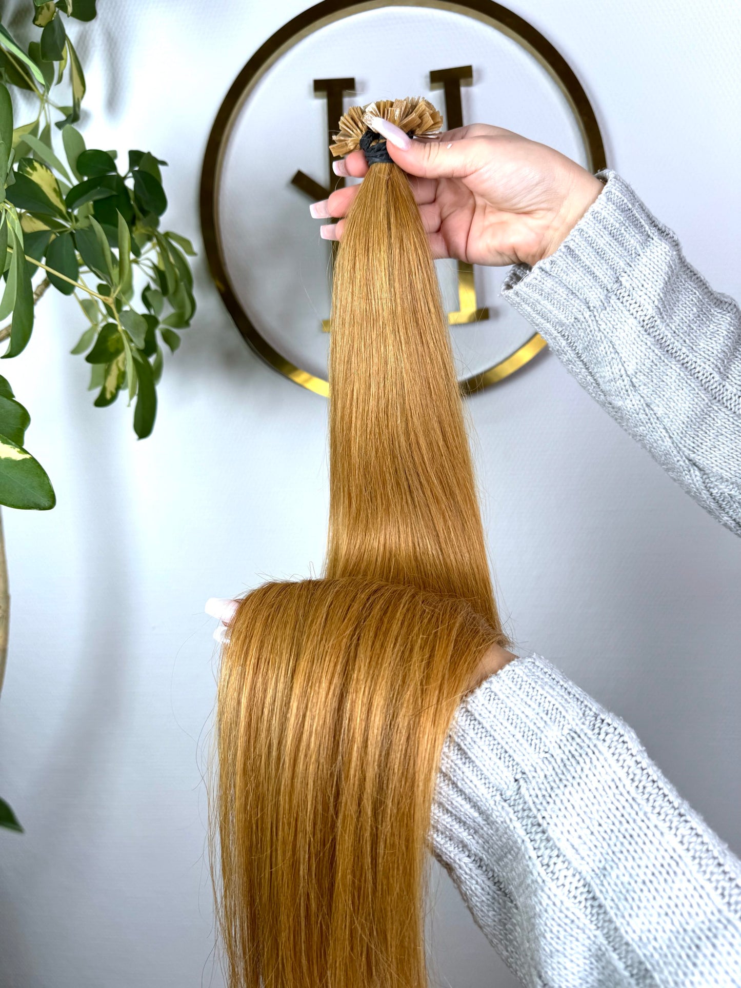 #8 KUPFERBRAUNE US WELLIGE KERATIN BONDINGS GOLDKUPFER 65CM ♡