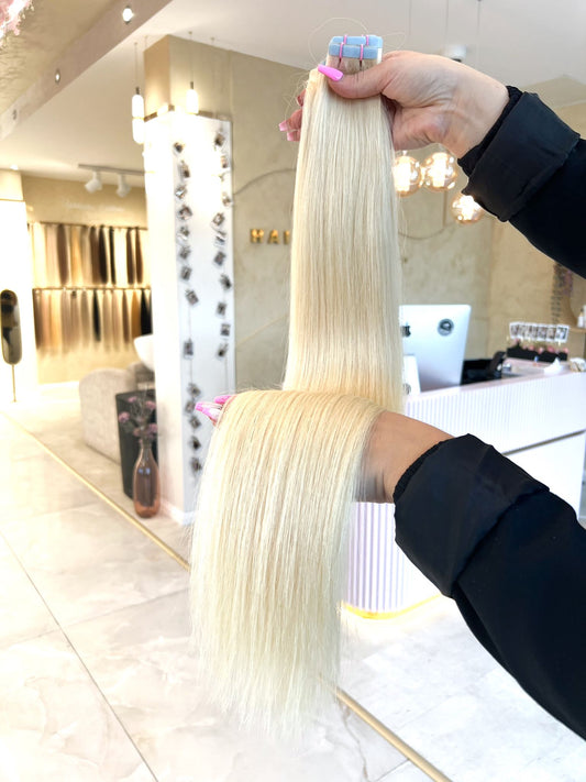 #PLATIN STANDARD RUSSISCHE TAPE EXTENSIONS GLATT ♡