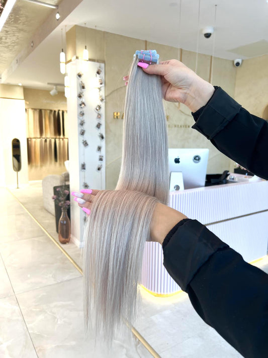#SNOWY STANDARD RUSSISCHE TAPE EXTENSIONS GLATT ♡