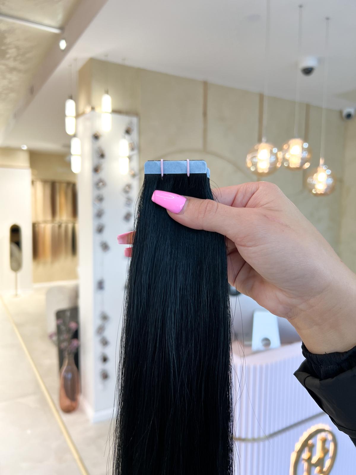 #EBONY STANDARD RUSSISCHE TAPE EXTENSIONS GLATT ♡