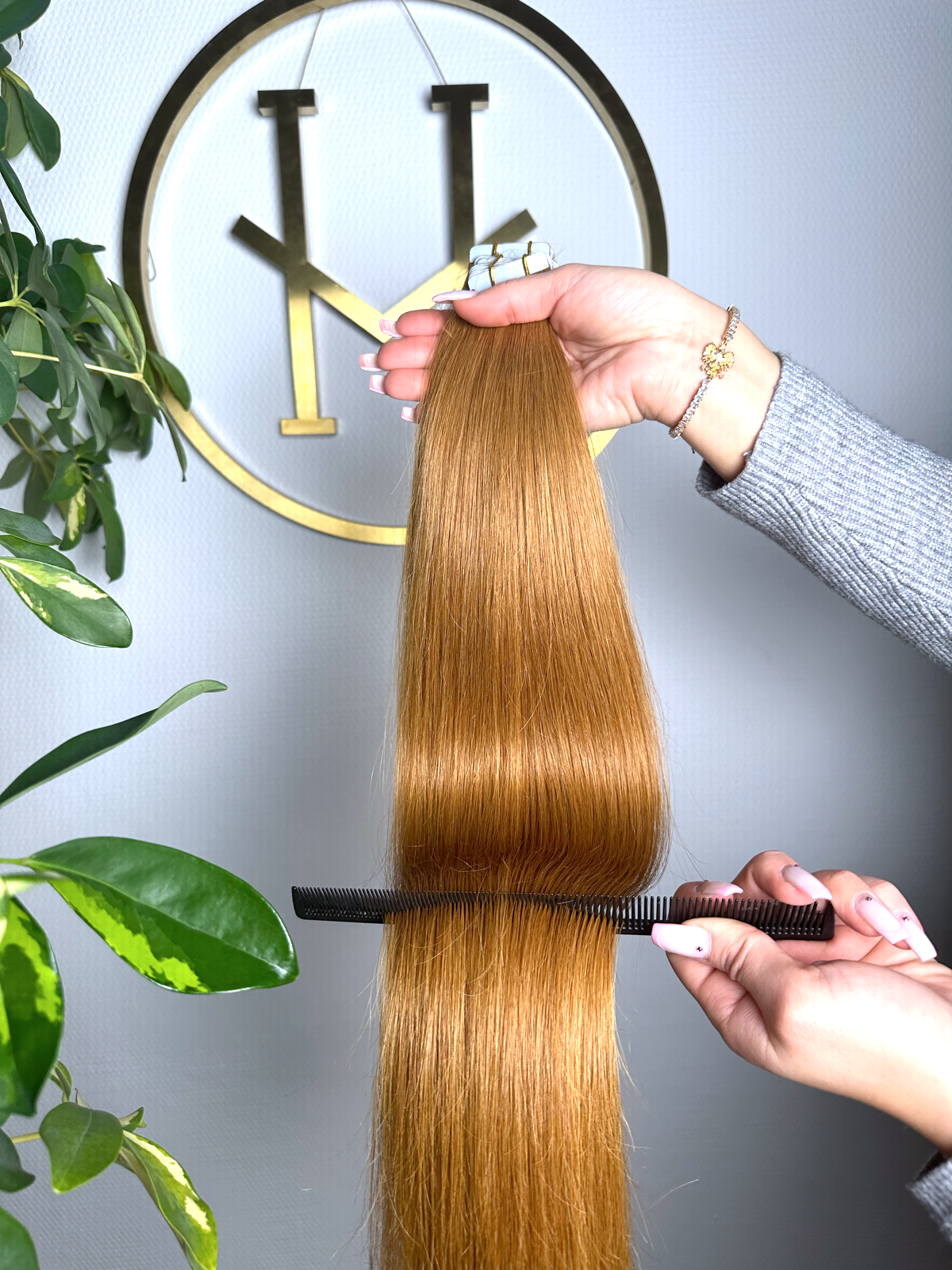 #8 GOLDKUPFER US WELLIGE TAPE EXTENSIONS 55CM ♡